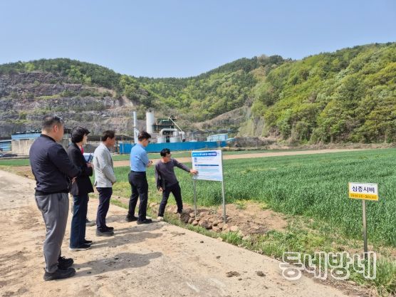 국립농업과학원 이상재 농업환경부장, 사천시 밀 현장실증과제 현장점검