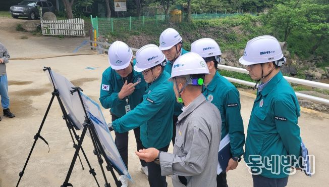 회야3지구 하천재해예방사업 현장
