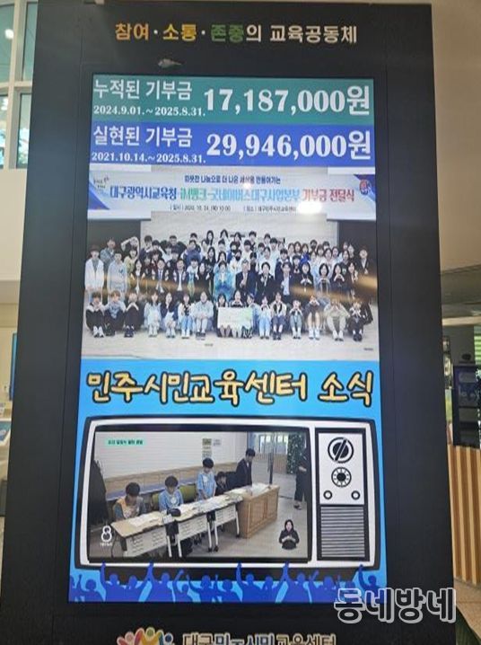 누적 기부금 현황(센터 게시)