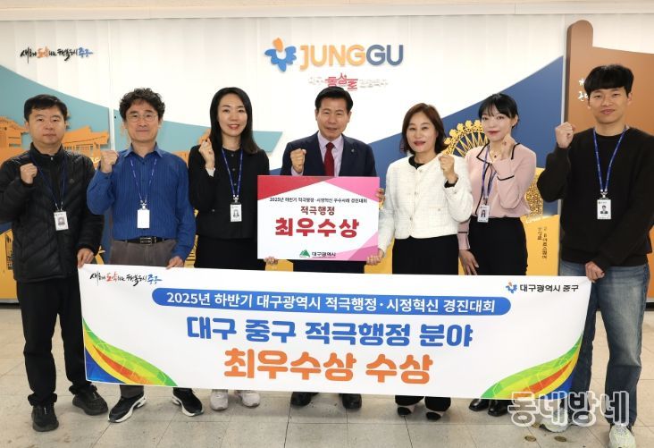 , 대구시 적극행정·시정혁신 경진대회 ‘최우수상’ 수상