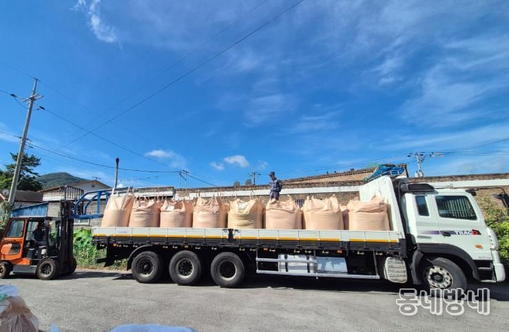 광양시, 2025년산 공공비축미곡 건조벼 매입 본격 추진 - 농식품유통과(상차된 미곡)