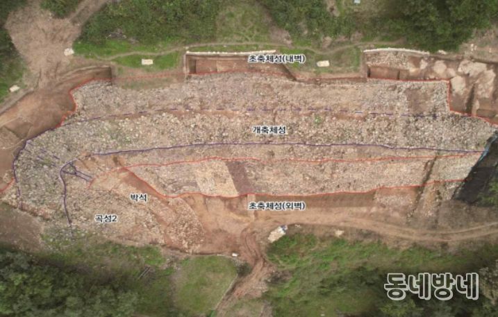 대구 팔거산성 3차 발굴조사 대상구역 전경(직상방)