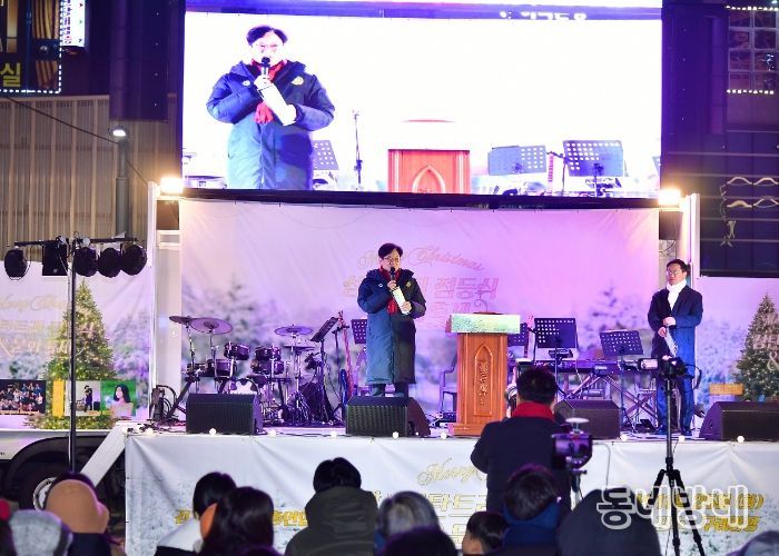 인사말을 전하는 김병수 시장