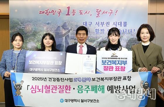 대구 달서구, 음주폐해예방·심뇌혈관질환예방 2개 부문 ‘보건복지부 장관상’ 수상