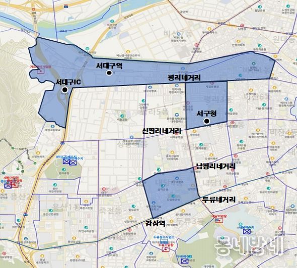 흐린 물 출수 예상지역 위치도