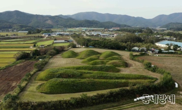 함평 예덕리 고분군 전경