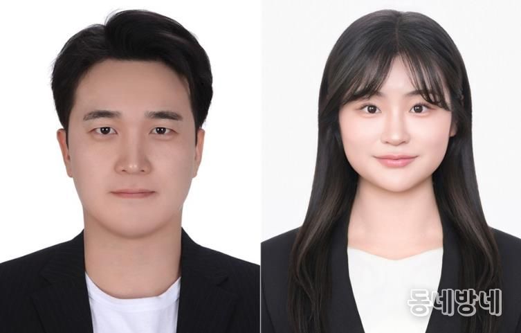 경상국립대학교 성재경 교수, 김주은 석사 연구생(왼쪽부터)